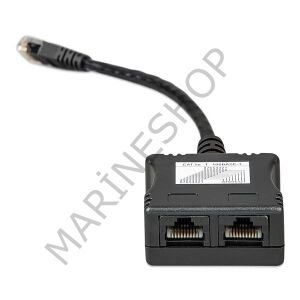RJ45-splitter 1xRJ45 male/15cm cable/2xRJ45 female