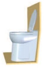 Artic Cut 24V Beyaz Taş Taharet Musluklu Tuvalet