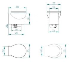 Smart 12V Beyaz Kısa Taş Taharet Kitli Tuvalet
