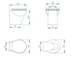 Stilo 12V Beyaz Taş Taharet Kitli Tuvalet