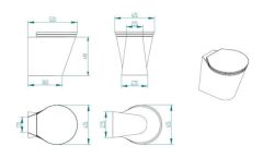Konos 12V Beyaz Taş Tuvalet