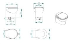 Artic C 24V Beyaz Kısa Taş, Thr. Kitli Tuvalet