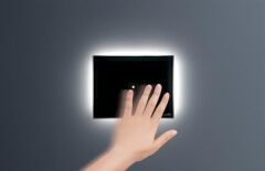 Planus Siyah Full Glass Touch Panel 2 Butonlu