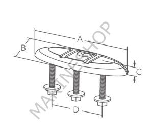 Paslanmaz Çelik Koç Boynuzu 155x54 mm