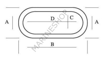 ÇEKTİRME LUMBOZ ELİPS 250x500mm
