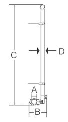 Bayrak direği A32 450MM