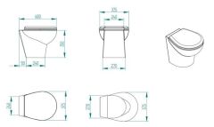Match Cut 24V Beyaz Kısa Taş Thr. Kitli Tuvalet