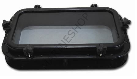 İÇTEN MONTAJ ABS DİKDÖRTGEN LUMBOZ SİYAH 300x500mm