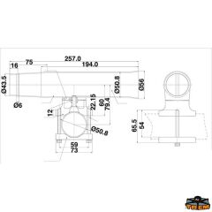 Trem Kamış Yuvası, AISI 316 Vard. Montaj Ø38-50mm
