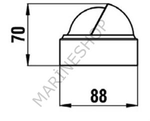 Riviera Bs1 Stella Pusula Yüzeye Montaj 65mm Siyah