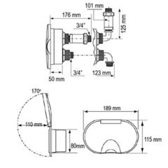 Nuova Rade Kapaklı Gömme Su Girişi/Çıkışı