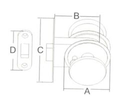 Kapı kilidi 62 92MM