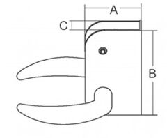 Kapı kilidi sol 16MM