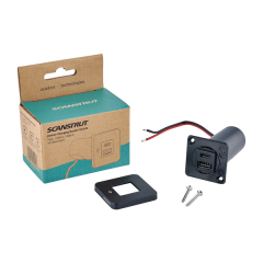 TILE-USB-A/USB-C ŞARJ SOKETİ, SİYAH ÇERÇEVE