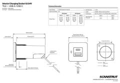 TILE-USB-A/USB-C ŞARJ SOKETİ, SİYAH ÇERÇEVE