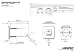 TILE-USB-A/USB-C ŞARJ SOKETİ, PASL. ÇERÇEVE