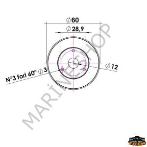 Çıpa feneri 360° 12V Kırmızı