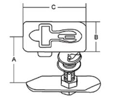 Gömme kulp, kare 63X76mm