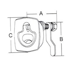 Gömme kulp, kilitli 62mm