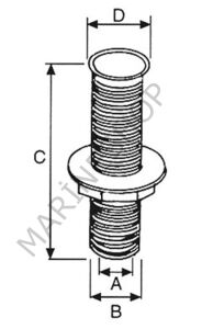 Tahliye Borusu, Beyaz 1 '' x Ø25mm - Uz.155mm