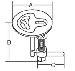 Gömme kulp, plastik. Beyaz 64mm
