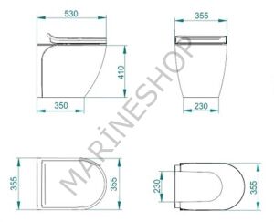 Wave 24V Beyaz Taş Tuvalet