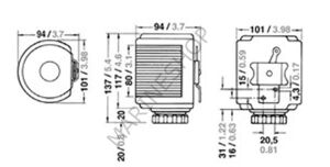 Aqua Signal 50 Serisi Pruva Seyir feneri 24V
