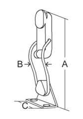 Gergili kilit, kilitsiz 94x28mm