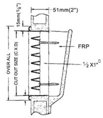 Makine dairesi havalandırması  178X457MM