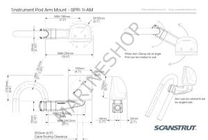 SPR-1I-AM BEYAZ POD. 1XSTD INST.İÇİN, RAYA MONTAJ. DİRSEKLİ