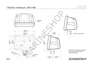 SPR-7-RM 7 EKRAN İÇİN BEYAZ POD. RAYA MONTAJ