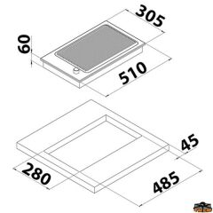 Ocean Systems PB1328 Elektrikli Seramik Izgara