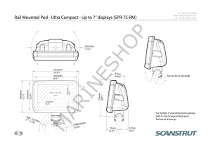 SPR-7S-RM 7-amp;EKRAN İÇİN BEYAZ POD. RAYA MONTAJ
