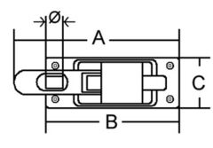 Gergili kilit 95x28mm