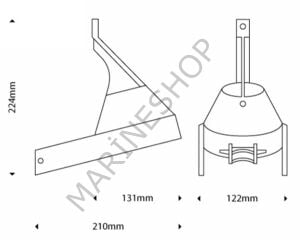 AQUA SIGNAL -KIEL- GÜVERTE AYDINLATMA 24/50W SİYAH