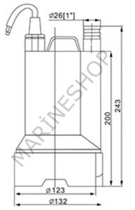 Seamaxx Sintine Pompası Üstten Çıkış 2000GL / 24V