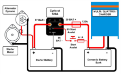 Cyrix-ct 12V/24V 120A Battery Combiner
