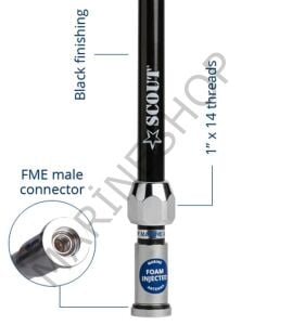 Scout Quick 1 Vhf Anteni Fiberglass 1 Metre Siyah