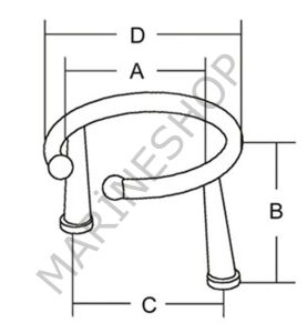 Tekli Paslanmaz Çelik Bardak tutucu Saplamalı