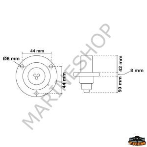 Trem Direkli Silyon Sancak İskele Feneri Gömme 100cm