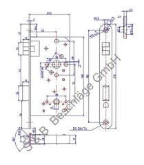 Polisajlı paslanmaz çelik tuvalet kapısı kilidi, sol