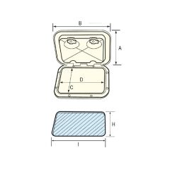Nuova Rade Krome Plastik Kapak 460x525 mm