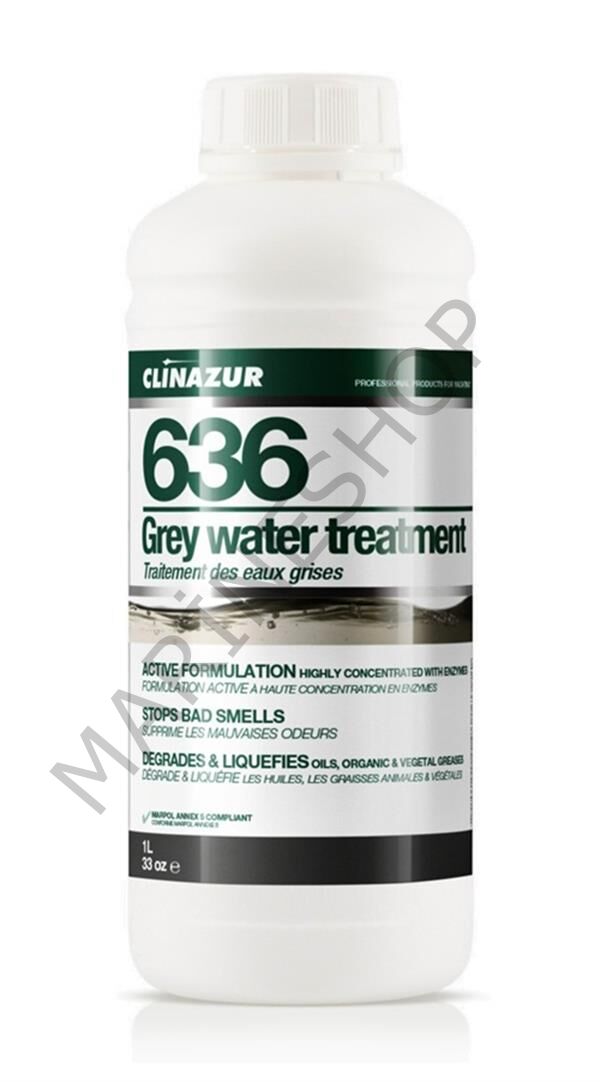 Clin Azur -636- Gri Su Tankı Temizleyici 1 Litre
