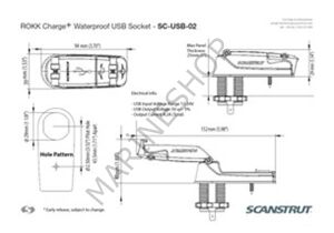 Scanstrut Rokk Çiftli Usb Soketi