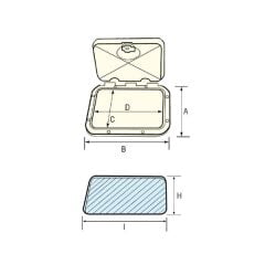 SU GEÇİRMEZ GÖMME KAPAK, 275X375MM. KİLİTLİ