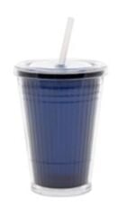 Gimex büyük bardak, pipetli lacivert