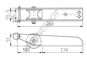 Baş makarası, 56x280mm