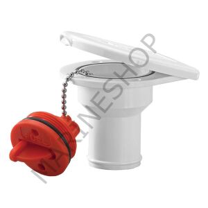 DOLUM AĞIZI FUEL 50 MM  BEYAZ PLASTİK  KAPAKLI