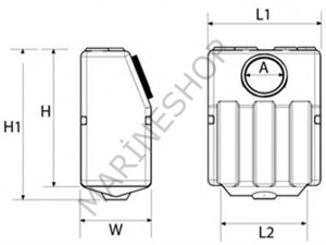 Nuova Rade dik montaj pis su tankı 60 L DİK MONTAJ
