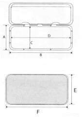 Trem Su geçirmez Plastik Kapak 353x606 mm